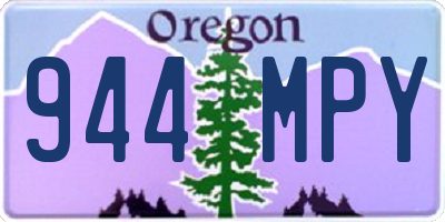 OR license plate 944MPY
