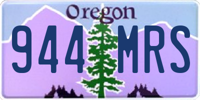 OR license plate 944MRS