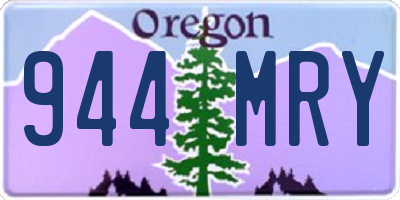 OR license plate 944MRY