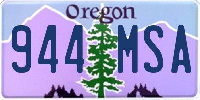 OR license plate 944MSA