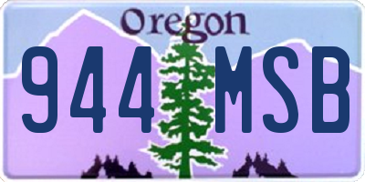 OR license plate 944MSB