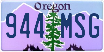 OR license plate 944MSG