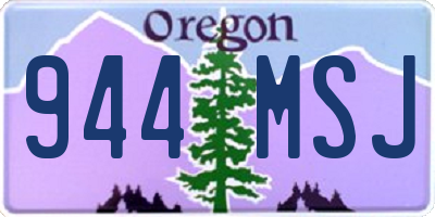 OR license plate 944MSJ