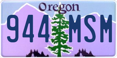 OR license plate 944MSM