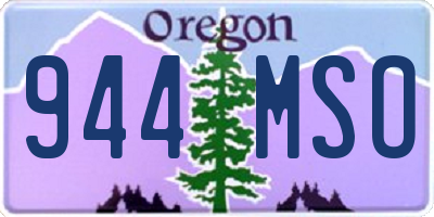 OR license plate 944MSO