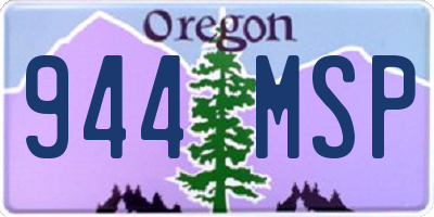 OR license plate 944MSP