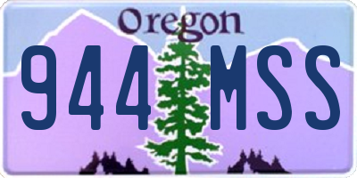 OR license plate 944MSS