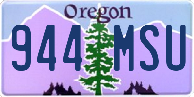 OR license plate 944MSU