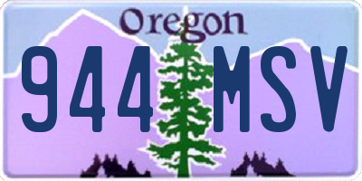 OR license plate 944MSV