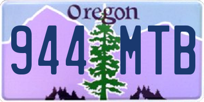 OR license plate 944MTB