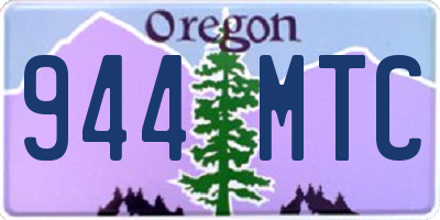 OR license plate 944MTC