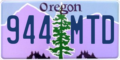 OR license plate 944MTD
