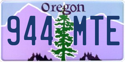 OR license plate 944MTE