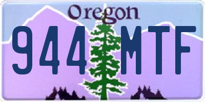 OR license plate 944MTF