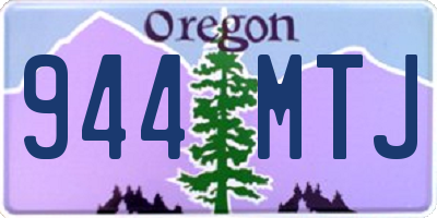 OR license plate 944MTJ