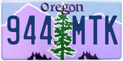 OR license plate 944MTK