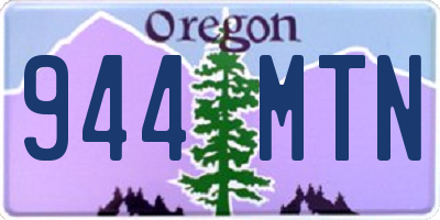 OR license plate 944MTN