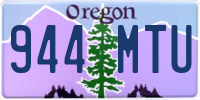 OR license plate 944MTU