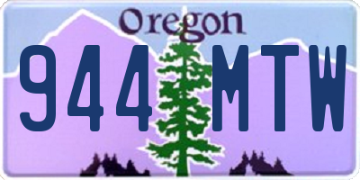 OR license plate 944MTW