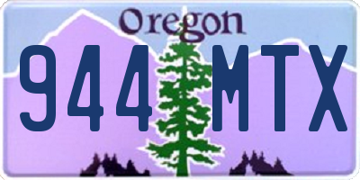 OR license plate 944MTX