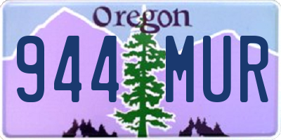 OR license plate 944MUR