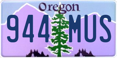 OR license plate 944MUS