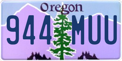 OR license plate 944MUU