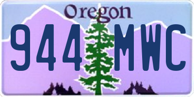 OR license plate 944MWC