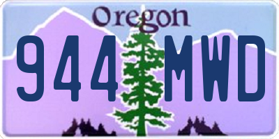 OR license plate 944MWD