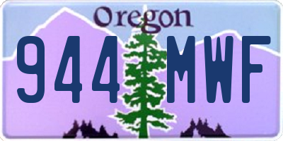 OR license plate 944MWF