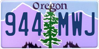 OR license plate 944MWJ