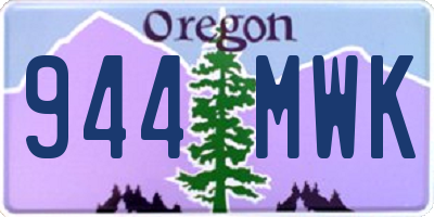 OR license plate 944MWK