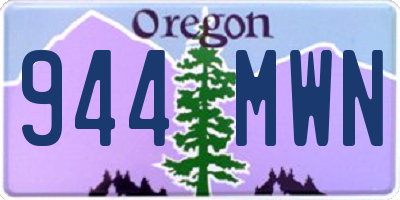 OR license plate 944MWN