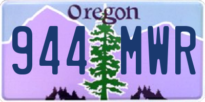 OR license plate 944MWR