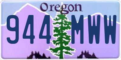 OR license plate 944MWW