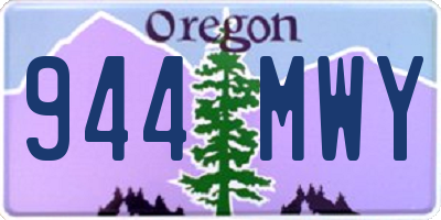 OR license plate 944MWY