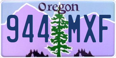OR license plate 944MXF