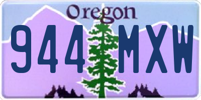 OR license plate 944MXW