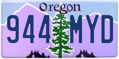 OR license plate 944MYD
