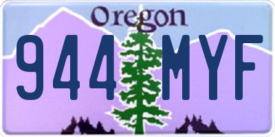 OR license plate 944MYF
