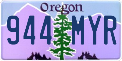 OR license plate 944MYR