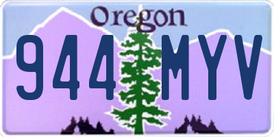 OR license plate 944MYV