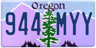 OR license plate 944MYY