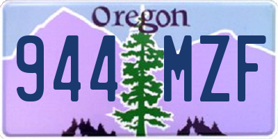 OR license plate 944MZF