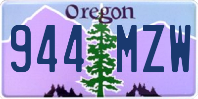 OR license plate 944MZW
