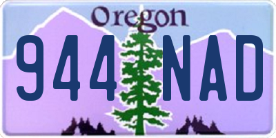 OR license plate 944NAD