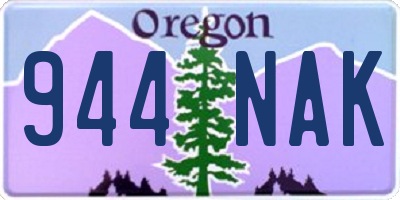OR license plate 944NAK