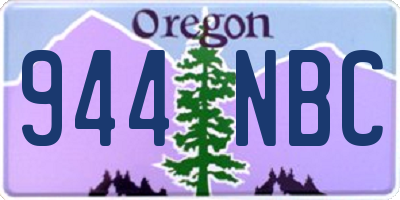 OR license plate 944NBC