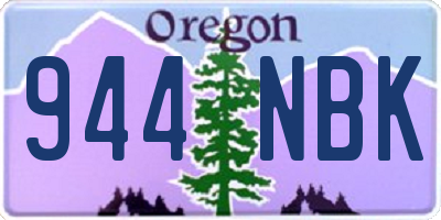 OR license plate 944NBK