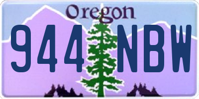 OR license plate 944NBW